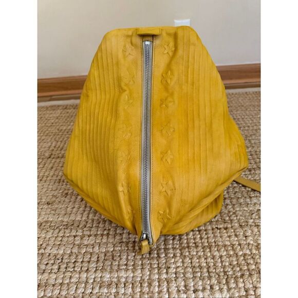 Opelle Mustard Yellow Genuine Leather Backpack Sling Bag Women Zip Closure main image 8